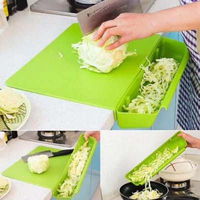 Plastic 2 in 1 Cutting Board Kitchen Tool