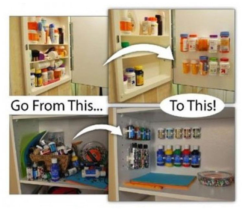 1/2/4 Pcs Organizer Rack Kitchen Cabinet Door Hooks Jars Spice Holder Tools