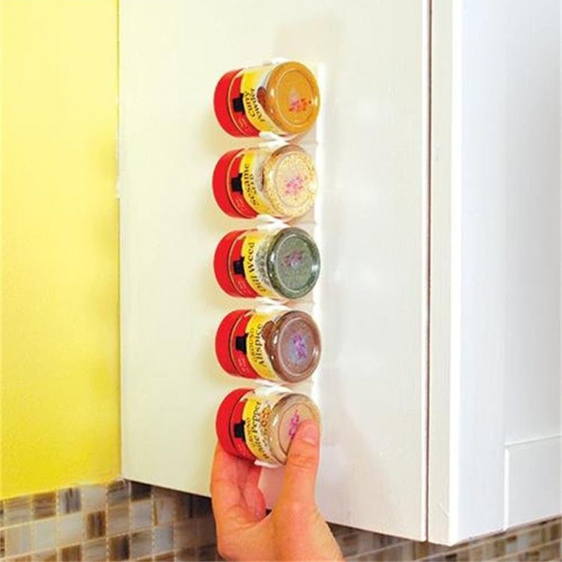 1/2/4 Pcs Organizer Rack Kitchen Cabinet Door Hooks Jars Spice Holder Tools